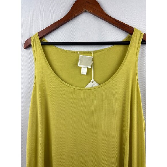Women’s Wynne Layers Size 1X Mustard Yellow Tank Top - Picture 3 of 5